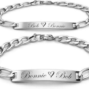 Custom Engraved Silver ID Bracelet